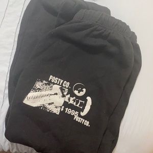 POST MALONE black merch sweatpants